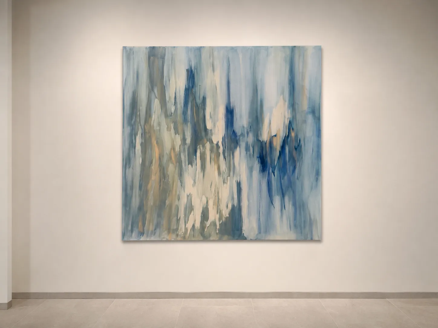 Azzurro, 2026, Acrilico su tela, 100 × 100 cm