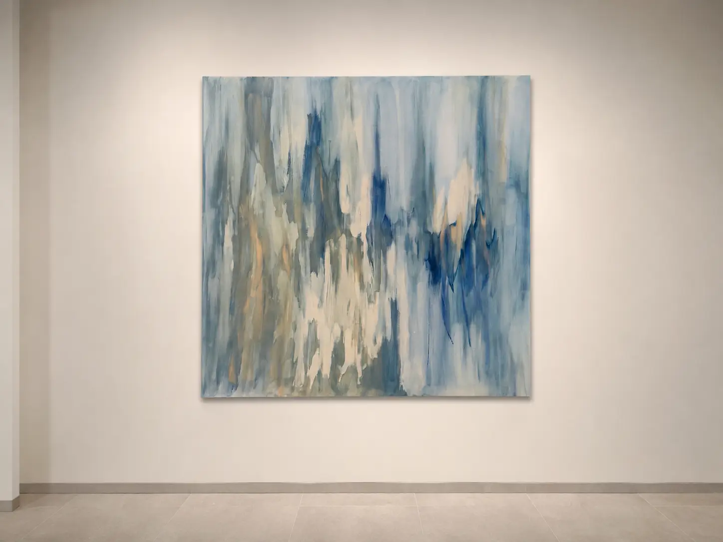 Azzurro, 2026, Acrilico su tela, 100 × 100 cm