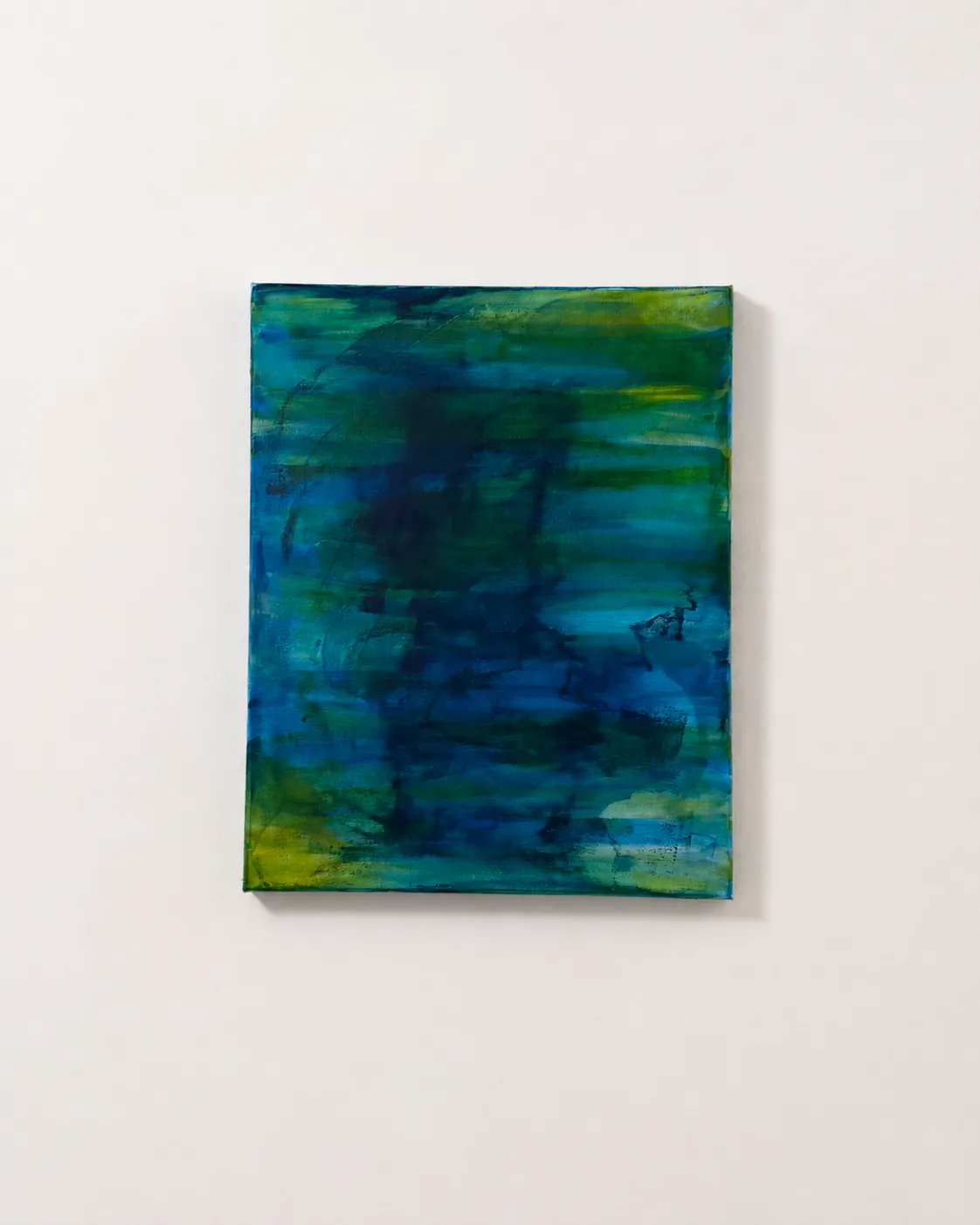 Caos blu, 2026, Acrilico su tela, 40 × 50 cm