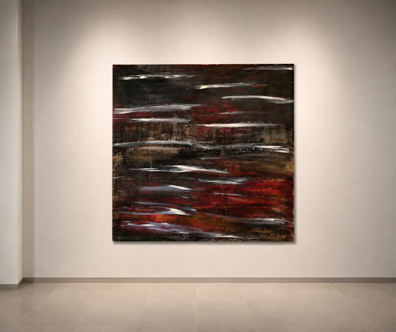 Untitled Red, 2024, Acrilico su tela, 120 × 100 cm