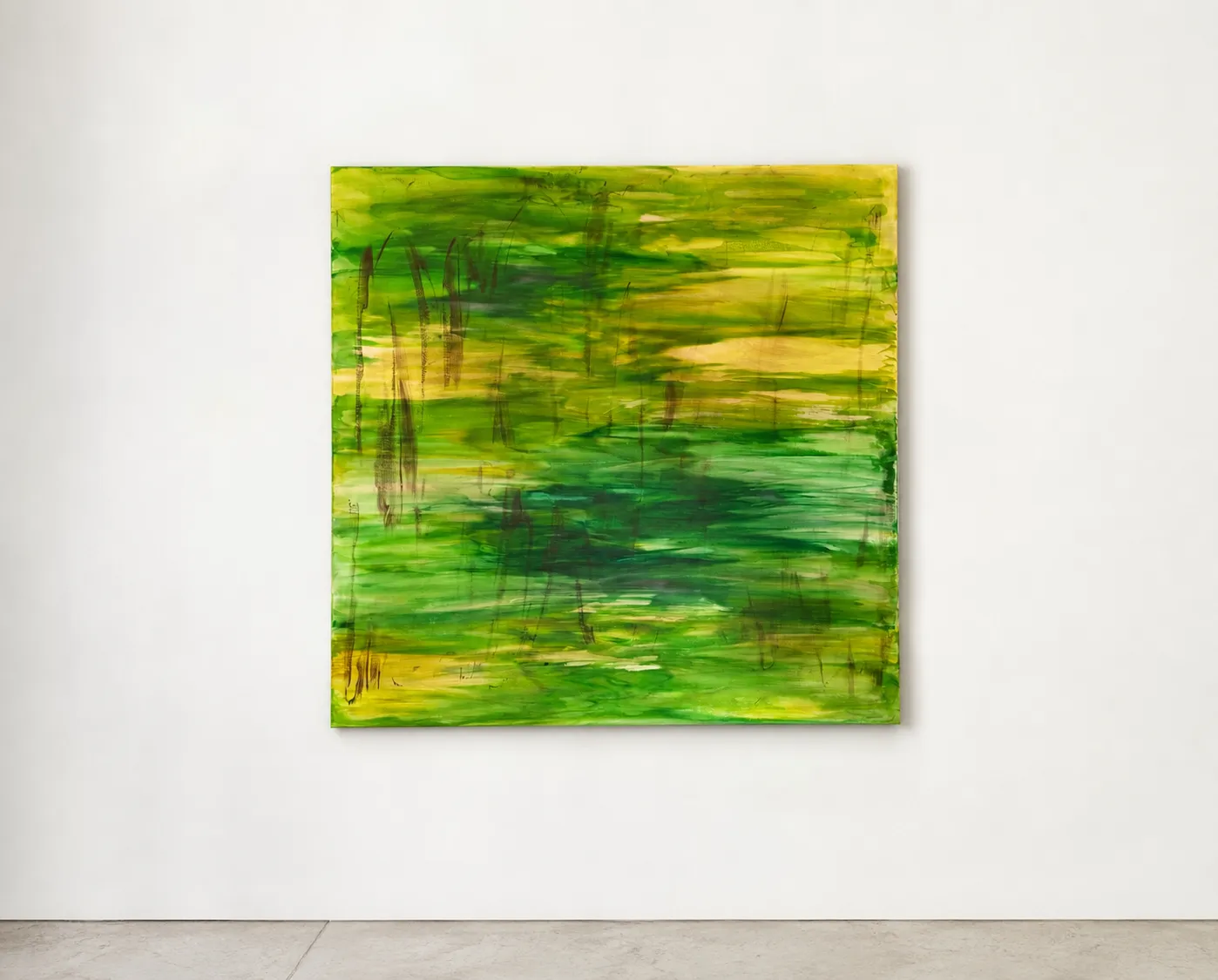 Verde, 2026, Acrilico su tela, 80 × 80 cm